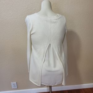 Soft Surroundings Sirena Wool Blend Tunic Sweater PS Ivory